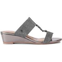 Carvela Women's 'Arletta Mid Wedge' Fabric Sandals in Grey | Size: 8