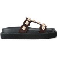 Carvela Women's 'Gianna Sandal' Suede Flats in Brown | Size: 5