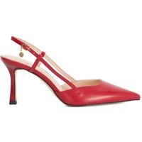 Dune London Women's 'Composure' Leather Heeled Sandals in Red | Size: 5