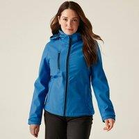 Regatta Women's Venturer 3-layer Waterproof Hooded Softshell Jacket in Mid Blue | Size: 16