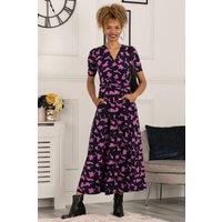 Jolie Moi Women's Cross Front Jersey Maxi Dress in Navy | Size: 8