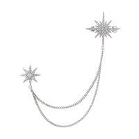 Latelita Women's Andromeda Starburst Brooch With Pin Silver in White