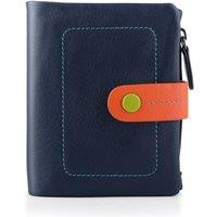 PRIMEHIDE Women's Multicolour Small Soft Leather Purse in Navy
