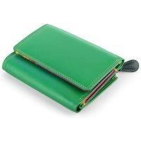 PRIMEHIDE Women's Multicolour Trifold Leather Purse in Green