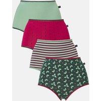 British Boxers Women's Pack of Four "Forest Berry" Bamboo Full Briefs | Size: 3XL