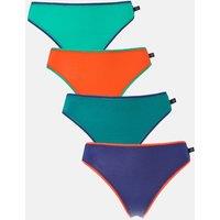 British Boxers Women's Pack of Four "Warm Spice" Bamboo High Leg Knickers | Size: XS