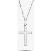 T.H.Baker Women's Sterling Silver Plain Cross Pendant 8.64.1983 | Size: 16-18inch