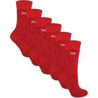 THMO Women's 6 Pairs Soft Breathable Thermal Socks in Burgundy | Size: 4-8