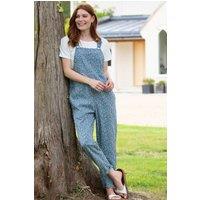 Kite Women's Rempstone Organic Cotton Twill Dungarees Dinky Ditsy in Navy | Size: 18