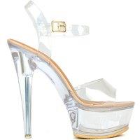 XY London Women's 'Gretel' High Platform Stiletto Heel Sandals in Nude | Size: 5