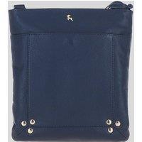 Ashwood Leather Women's 'Doriana' Real Leather Crossbody Bag in Dark Blue
