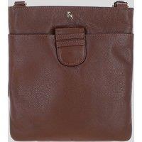 Ashwood Leather Women's Genuine Leather Crossbody x Shoulder Bag with Golden Accents in Tan