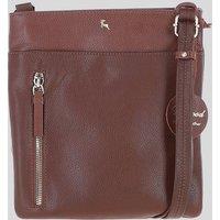 Ashwood Leather Women's Exquisite Genuine Leather Crossbody Flat Bag in Tan