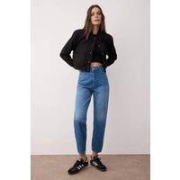 WOVCOR Women's High Waist Mom Jeans in Blue | Size: 10