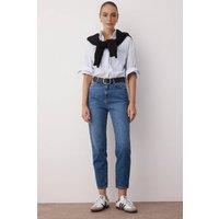 WOVCOR Women's High Waist Mom Jeans in Blue | Size: 8