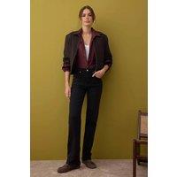 WOVCOR Women's Normal Waist Straight Leg Comfort Jeans in Black | Size: 10