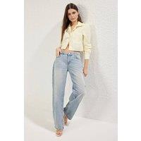 WOVCOR Women's Premium Low Waist Loose Baggy Jeans in Blue | Size: 6