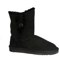 Eastern Counties Leather Women's Lacey Sheepskin Button Boots in Black | Size: 5