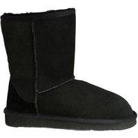 Eastern Counties Leather Women's Jodie Sheepskin Short Plain Boots in Black | Size: 6