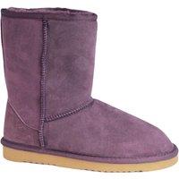 Eastern Counties Leather Women's Jodie Sheepskin Short Plain Boots in Purple | Size: 3