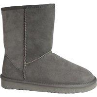 Eastern Counties Leather Women's Jodie Sheepskin Short Plain Boots in Grey | Size: 4