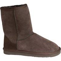 Eastern Counties Leather Women's Jodie Sheepskin Short Plain Boots in Chocolate | Size: 8