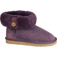 Eastern Counties Leather Women's Freya Cuff & Button Sheepskin Boots in Purple | Size: 6