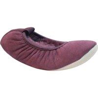 Eastern Counties Leather Women's Sheepskin Lined Ballerina Slippers in Plum | Size: 6