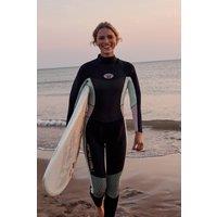 Animal Women's 'Kairi' Lightweight Durable Warm Stretchy Quick Wick Back Zip Wetsuit in Black | Size: 16-18