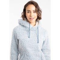 Weird Fish Women's Yara Cosy Fleece Hoodie in Light Blue | Size: 18