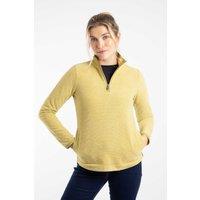 Weird Fish Women's Sarah 1/4 Zip Textured Fleece in Light Green | Size: 8