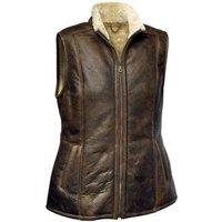 Eastern Counties Leather Women's Gilly Sheepskin Gilet in Chocolate | Size: 10