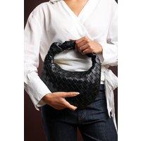 Where's That From Women's 'Aura' Classic Woven Hobo Bag in Black