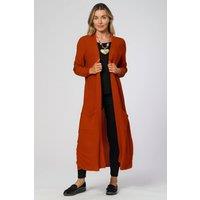 Saloos Women's Longline Open-Front Cardigan in Copper | Size: 14