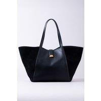 Lakeland Leather Women's 'Hardwick' Leather & Suede Tote Bag in Black