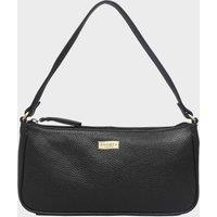 Assots London Women's ZERA' Real Leather Baguette Shoulder Bag in Jet Black