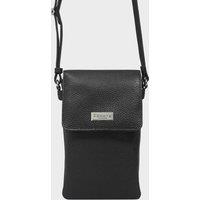 Assots London Women's 'MARIA' Full Grain Real Leather Crossbody Phone Bag in Black