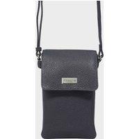 Assots London Women's 'MARIA' Full Grain Real Leather Crossbody Phone Bag in Navy