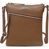 Assots London Women's 'ROSY' Pebble Grain Soft Real Leather Crossbody Bag in Tan