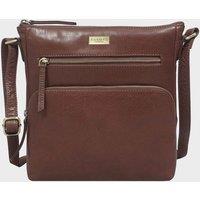 Assots London Women's 'AGATHA' Real Leather Crossbody Bag in Brown