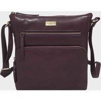 Assots London Women's 'AGATHA' Real Leather Crossbody Bag in Purple