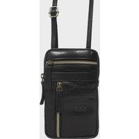 Real Hide Bags Women's 'BROOKE' Real Leather Mobile Phone Crossbody Bag in Black