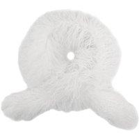 SNUGRUGS Women's Extra Long (180cm) Genuine Curly Mongolian Sheepskin Scarf / Boa in White