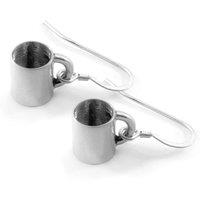 ANCHOR & CREW Women's GUSTATORY Coffee Mug Silver Earrings