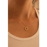 Elk & Bloom Women's 14K Gold Circle Necklace