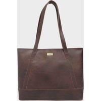 Assots London Women's EVELYN' Real Leather Designer Tote Work Bag in Brown