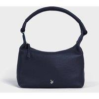 Assots London Women's 'CITY BAG' Soft Pebble Grain Real Leather Shoulder Bag in Navy