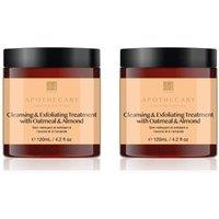 Dr. Botanicals Women's Cleansing & Exfoliating Treatment with Oatmeal & Almond 120ml Twin Value Savings Pack in White | Size: 240ml