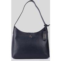 Ashwood Leather Women's 'Splendore di Milano' Real Leather Hobo Shoulder Bag in Navy