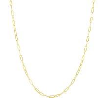 Spero London Women's Sterling Silver Large Rectangular Chain Necklace in Gold